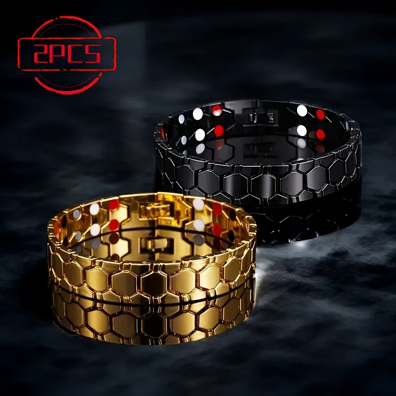 Stylish Multicolored Diamond Shaped Men's Bracelets Set